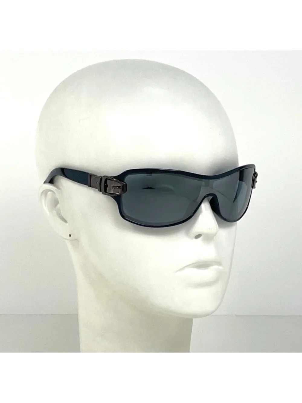 Gucci Logo Sunglasses Mirror Lens Acetate Blue Eyewear